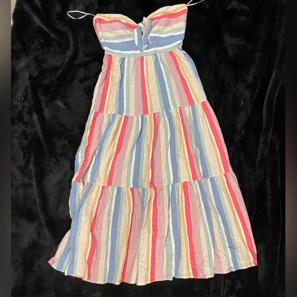 NWOT rainbow midi dress